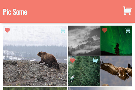 Picture selection page from Pic Some App